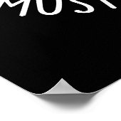色々な仕事をこなすもマスタードはゼロ 濃い背景 ポスター (角)