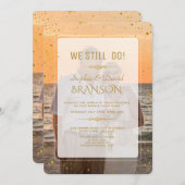 色あせお洒落た写真の幾何学的な我々はまだ 招待状 (正面/裏面)