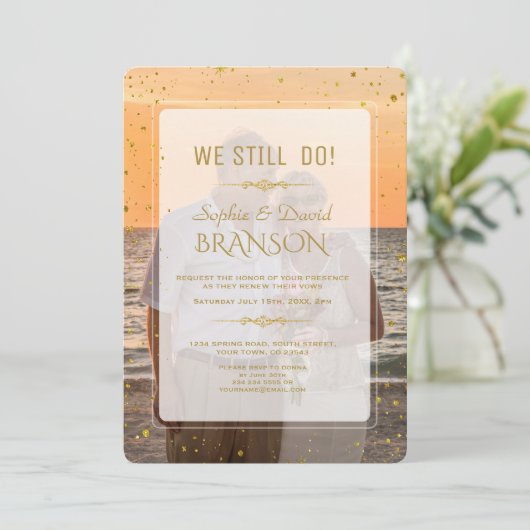 色あせお洒落た写真の幾何学的な我々はまだ 招待状 (スタンド正面)