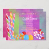色あせたたくさんの飴甘い16招待状 招待状 (正面/裏面)