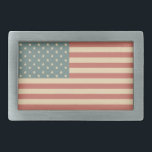 色あせたアメリカ国旗のベルトバックル 長方形ベルトバックル<br><div class="desc">赤、青、クリームのミュートの色与え付きアメリカのフラグのベルトは素朴な、ヴィンテージをバックル。そのデザインはオリジナル芸術だ。</div>