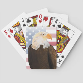 色あせたアメリカ国旗を持つワシ トランプ