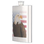 色あせたアメリカ国旗を持つワシ フラスク (左)