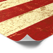 色あせたアメリカ国旗 ポスター (角)