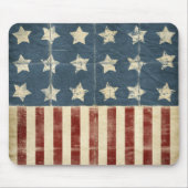 色あせたアメリカ国旗 マウスパッド (正面)