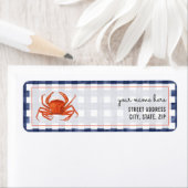 色あせたギンガムカニ ラベル (インサイチュ)