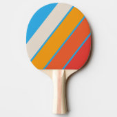 色あせたサーフブルーはっきりしたストライプの 卓球ラケット (裏面)