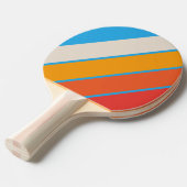 色あせたサーフブルーはっきりしたストライプの 卓球ラケット (正面アングル)