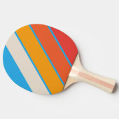 色あせたサーフブルーはっきりしたストライプの 卓球ラケット (横)