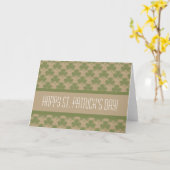 色あせたシャムロック聖パトリックの日のグリーティングカード カード (黄色い花)