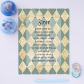 色あせたダイヤモンドパターン チラシ (シングル)