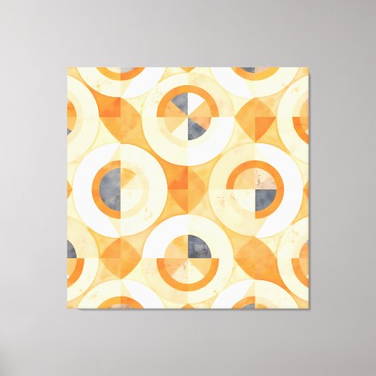 色あせたテラジオメトリック キャンバスプリント (正面)