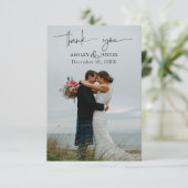 色あせたデニムと赤面スタイリッシュサンキューカード (スタンド正面)