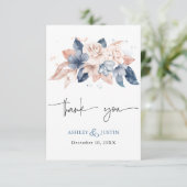 色あせたデニムと赤面スタイリッシュサンキューカード (スタンド正面)