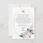 色あせたデニムと赤面スタイリッシュサンキューカード (裏面)