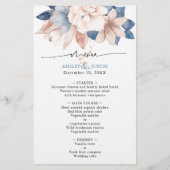 色あせたデニム&赤面スタイリッシュウェディングレセプションメニュー (正面)