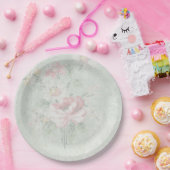 色あせたバラシャビーヴィンテージデザイン ペーパープレート (パーティー)