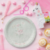 色あせたバラシャビーヴィンテージ結婚デザイン ペーパープレート (パーティー)