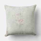 色あせたバラヴィンテージデザイン クッション (裏面)