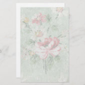 色あせたバラヴィンテージデザイン 便箋 (正面/裏面)