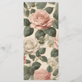 色あせたバラ結婚ズ メニュー (裏面)