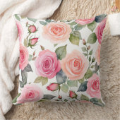 色あせたバラ クッション (ブランケット)