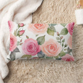 色あせたバラ ランバークッション (ブランケット)