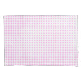 色あせたピンクと白のギンガムパターン 枕カバー (正面左)