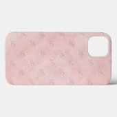 色あせたピンクの背景に手書き愛 Case-Mate iPhoneケース (裏面 (横))