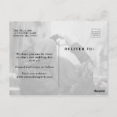 色あせたフォトエレガントな結婚式の日付を保存 ポストカード (裏面)