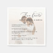 色あせたフォトスクリプトおもしろいファクト結婚ズnewlyweds スタンダードカクテルナプキン (正面)