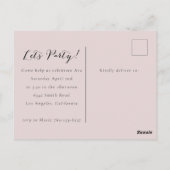 色あせたフォトチャイルドの誕生日招待状ポストカード ポストカード (裏面)