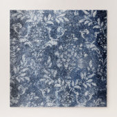 色あせたフローラデニム:グランギーのテクスチャ付き背景 ジグソーパズル (横)