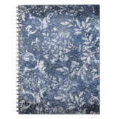 色あせたフローラデニム:グランギーのテクスチャ付き背景 ノートブック (正面)