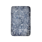 色あせたフローラデニム:グランギーのテクスチャ付き背景 バスマット (正面縦)