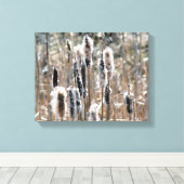 色あせたフワフワのカタイル春自然 キャンバスプリント (インサイチュ (ウッドフロア))