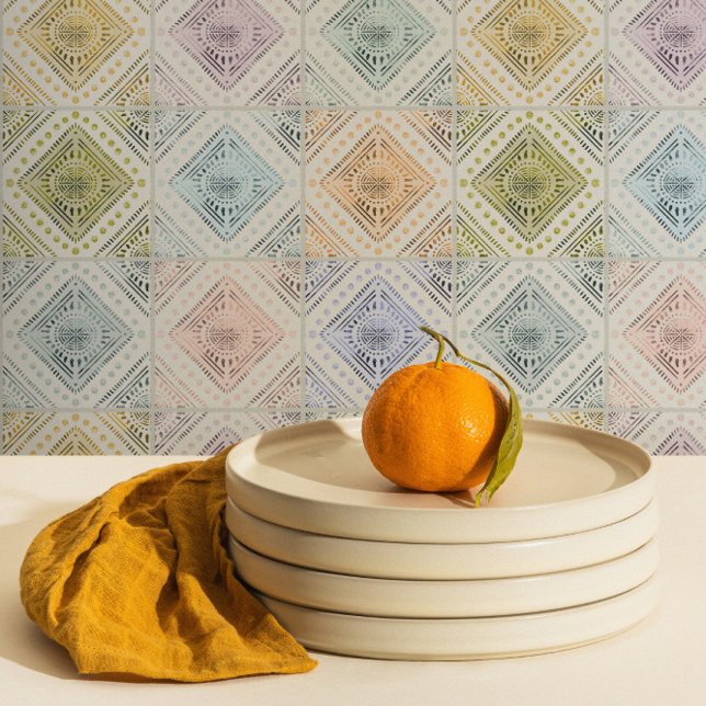 色あせたボヘミアン数々のダイヤモンド色のタイル 壁紙 (クリエイターアップロード済み)