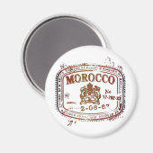 色あせたモロッコ切手 マグネット (正面/裏面)