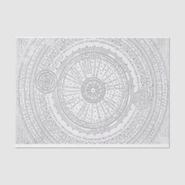 色あせたラテン文字アストロ図枠 薄葉紙