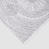 色あせたラテン文字アストロ図枠 薄葉紙 (詳細)