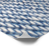 色あせたリッピングされたジーンズのテクスチャ ポスター (角)