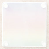 色あせたレインボーウォッシュ ガラスコースター (裏面)