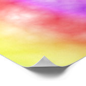 色あせたレインボー陰陽ポスター ポスター (角)