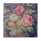 色あせたヴィンテージビクトリアンスタイルフローラ タイル (正面)