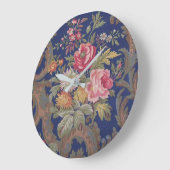 色あせたヴィンテージビクトリアンスタイルフローラ ラージ壁時計 (傾斜)