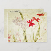 色あせたヴィンテージフラワーブーケ3 ポストカード (正面/裏面)
