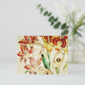 色あせたヴィンテージフラワーブーケ5 ポストカード (スタンド正面)