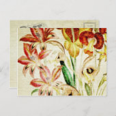 色あせたヴィンテージフラワーブーケ5 ポストカード (正面/裏面)