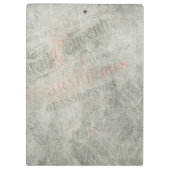 色あせたヴィンテージ紙パリジャン広告コラージュ クリップボード (裏面)