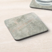 色あせたヴィンテージ紙パリジャン広告コラージュ コースター (左側)